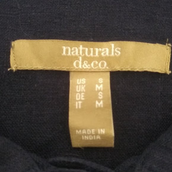 Naturals d&CO. women's size S navy blue long sleeve top - Picture 11 of 13